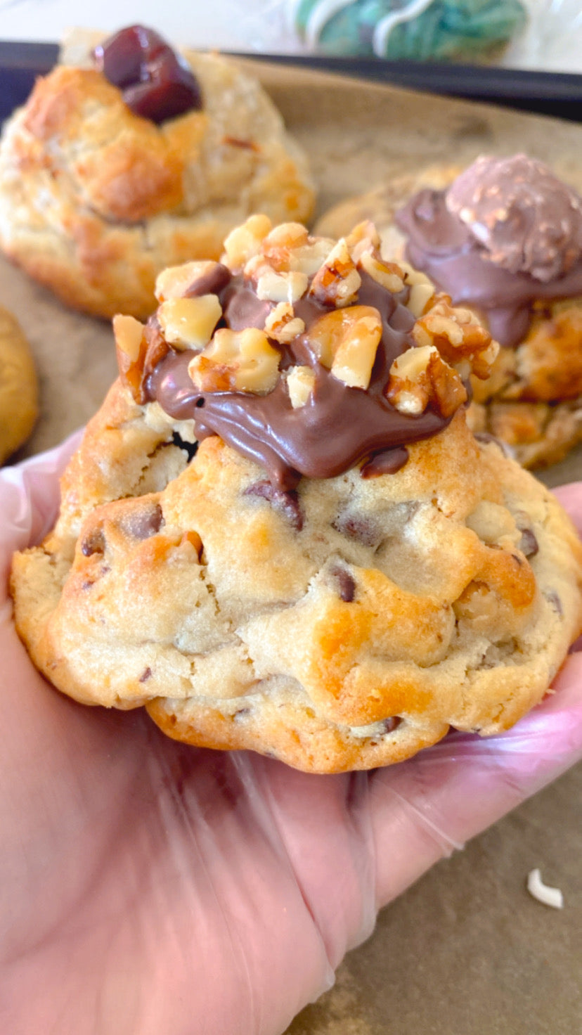 Chocolate chips & walnuts NY style cookies